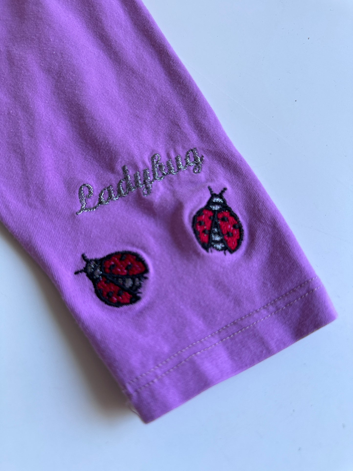 Baby leggings m. mariehøner str. 68