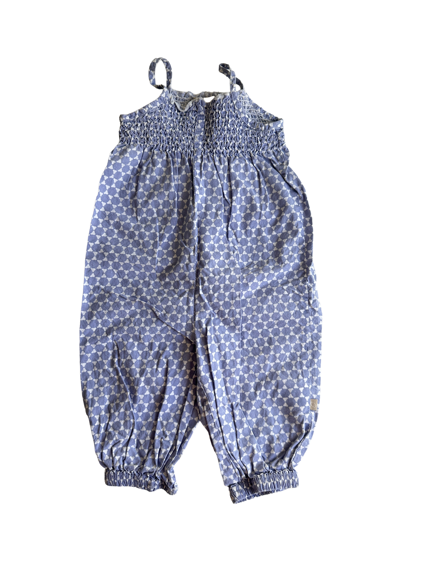 Blå baby dragt str. 68