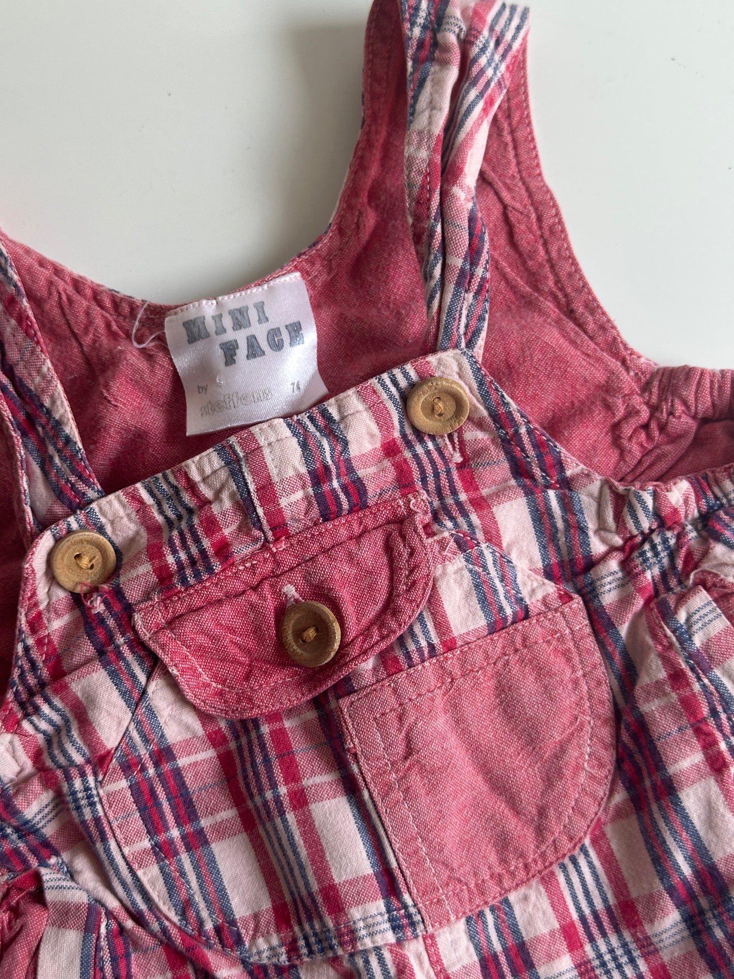 Vintage lyserøde baby smækbukser str. 74