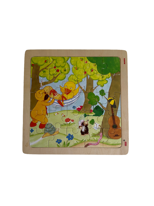 Vintage Bamse og kylling puslespil