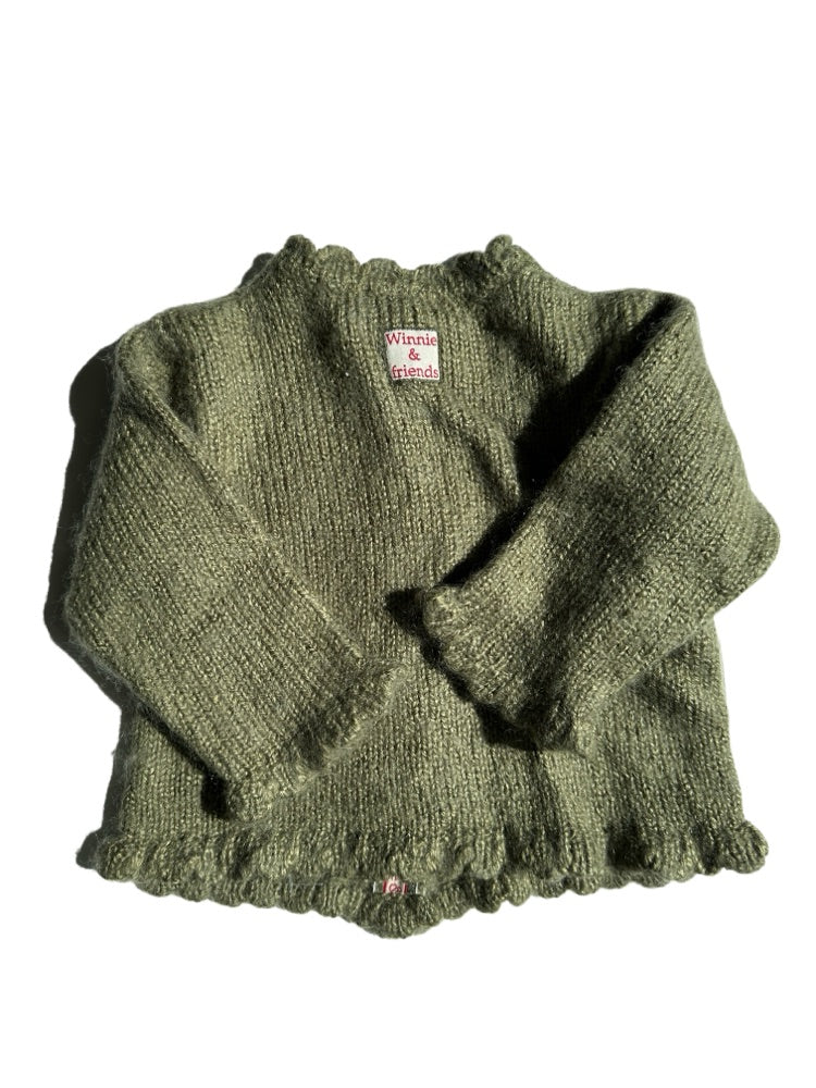 Vintage Peter Plys cardigan str. 9-12 mdr.